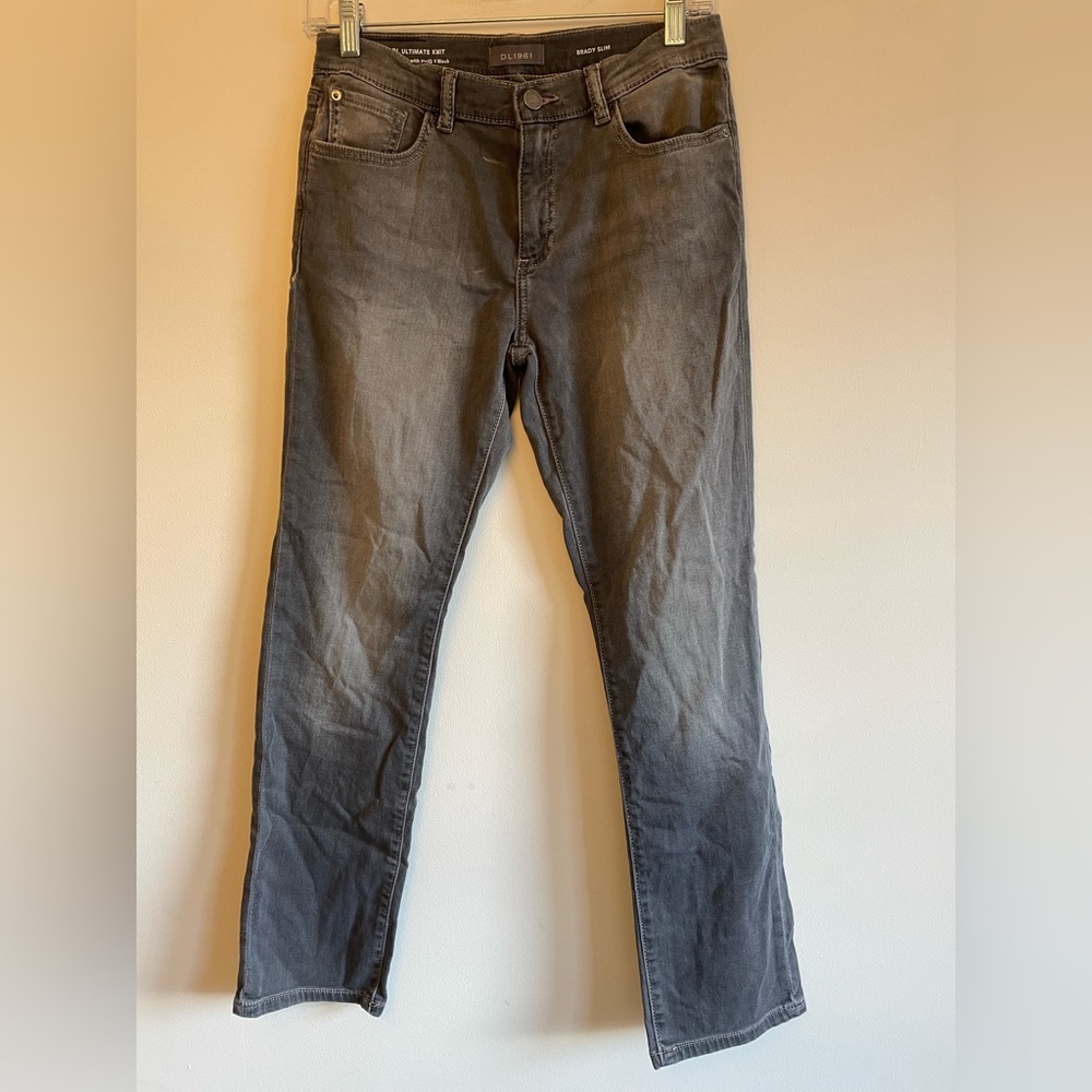 DL1961 Brady Slim in Gunmetal Size 14 (Girls)  * Flawed*